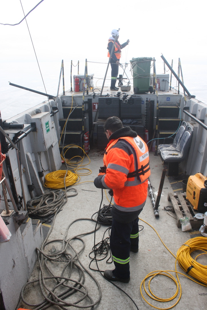 Site survey of Arquímedes Bank for the sand borrow works of the specialised container terminal expansion project