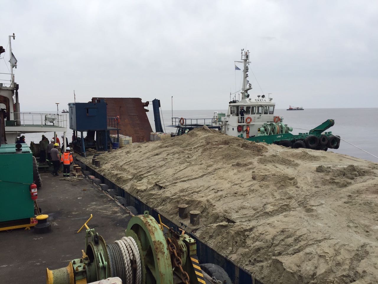Dredging and outfall laying control at the UTE Combined Cycle Plant, Punta Tigre